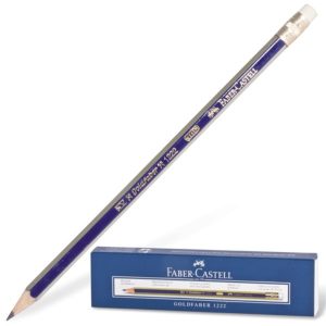 ΜΟΛΥΒΙΑ F.CASTELL GOLDFABER ΡΙΓΕ ΓΟΜΑ Νο 2001 (μπλε-χρυσό) (12τμχ)