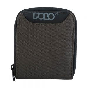 POLO Πορτοφόλι Wallet Zipper (9-38-108-olive)