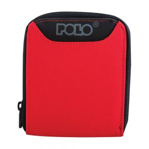 POLO Πορτοφόλι Wallet Zipper (9-38-108-red)
