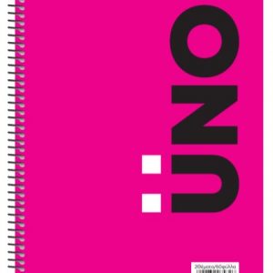 Τετραδιο Μονο Σπιραλ Uno 17x25cm 1 θεμα 60φ.