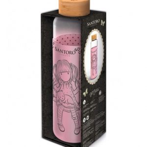 Santoro Gorjuss Γυάλινο μπουκάλι με κάλυμμα σιλικόνης (00295)