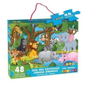 Mega puzzle δαπέδου 48τμχ. Ζώα (292313)