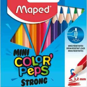 Ξυλομπογιές Maped mini color peps strong (12τμχ.)