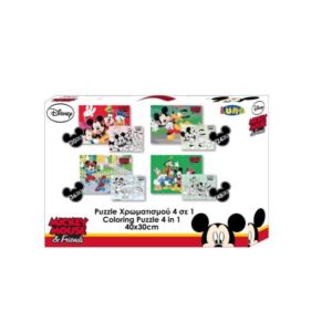 Luna Puzzle χρωματισμού 2 όψεων 4 σε 1 Mickey Mouse (D0562071)