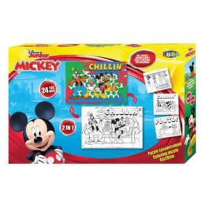 Luna Puzzle χρωματισμού 2 όψεων με 3 σελ. χρωμ. Mickey Mouse (D0562601)