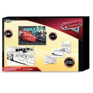Luna puzzle χρωματισμού 2 όψεων με 3 σελ. χρωμ. Disney Cars (D0562088)