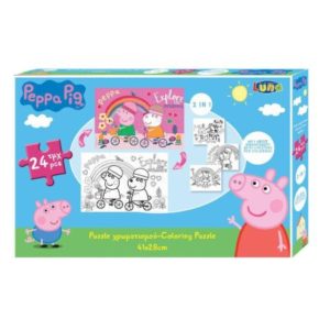 Luna puzzle χρωματισμού 2 όψεων με 3 σελ. χρωμ. Peppa the Pig (D0482563)