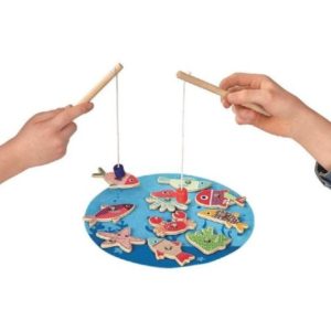 Moses fishing game junior 17 x 7 cm wood blue 13-piece