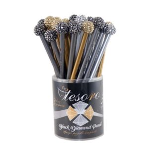 Μολύβι μαύρο ξύλο Tesoro 3 χρώματα Μεταλλικά Διαμαντάκι (000582188)