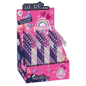 Μολύβι με γόμα γλυφιτζούρια - πεταλούδα (000584275)