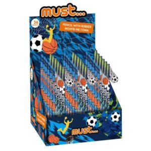 Μολύβι με γόμα ποδόσφαιρο - μπάσκετ (000584276)