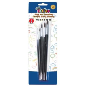 Πινέλα Ζωγραφικής The littlies Στρόγγυλα 5 Τμχ. (Pony Hair No. 2-4-6-8-10-12) (000646755)