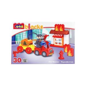 Τουβλάκια Πυροσβεστική Luna Toys - 30 Τμχ. - 30.5x21x8cm