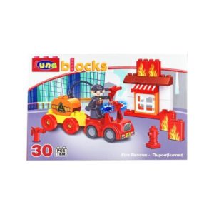 Τουβλάκια Πυροσβεστική Luna Toys - 30 Τμχ. - 30.5x21x8cm.