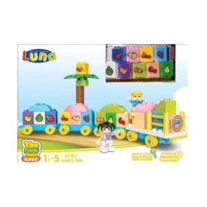 Τουβλάκια τρένο - φρούτα - 42x31x7cm - 54τμχ. Luna (0620713)